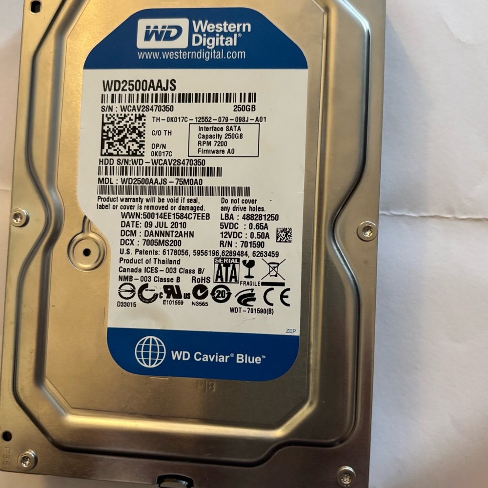 Vintage Western Digital Caviar Blue External Hard Drive